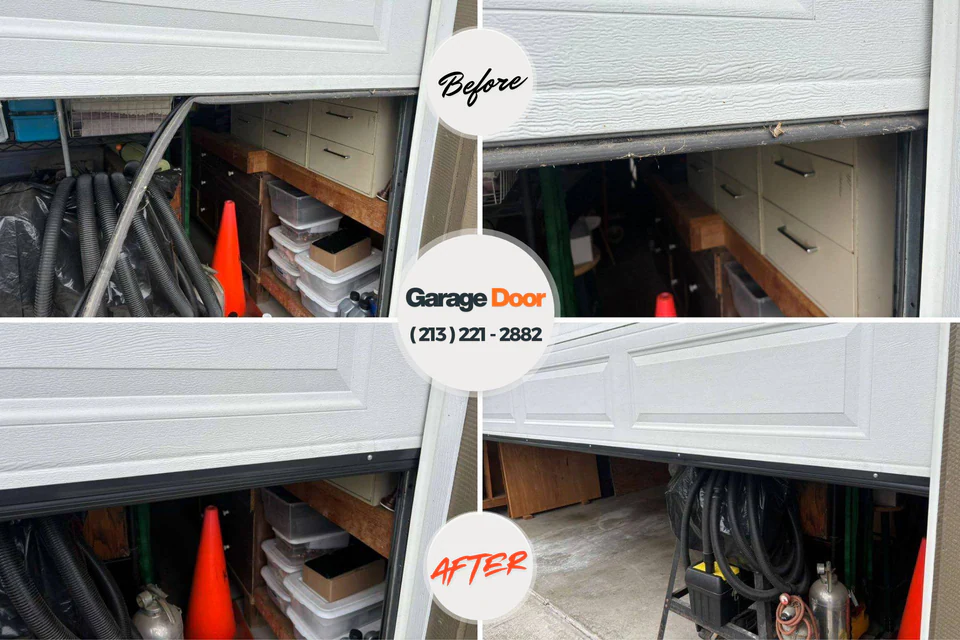 Before and after: garage door repair Cloverport, KY
